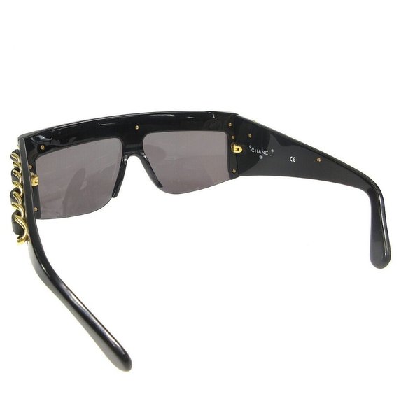 Authenticity guaranteed Chanel Chain Sunglasses Black Eyewear - Picture 2 of 6